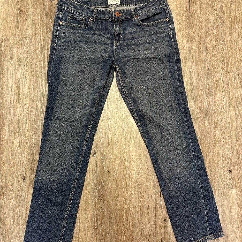 Aeropostale Blue Straight Leg Jeans Classic Style #6